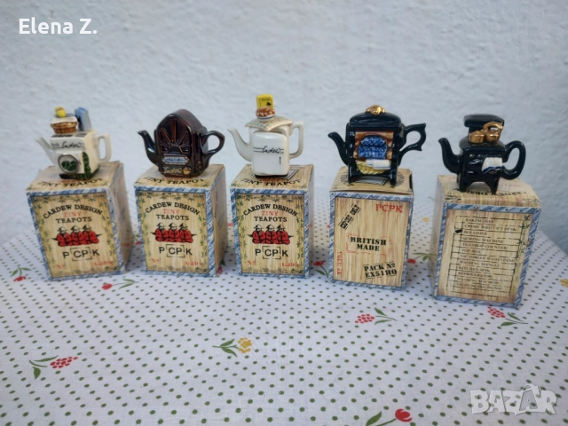 5 миниатюрни чайника Paul Cardew Tiny Teapots