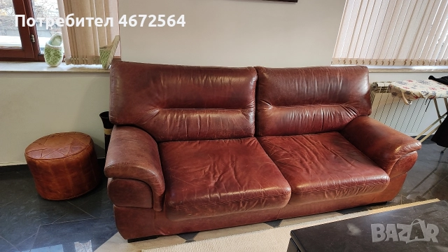 Кожени дивани тройка и двойка 