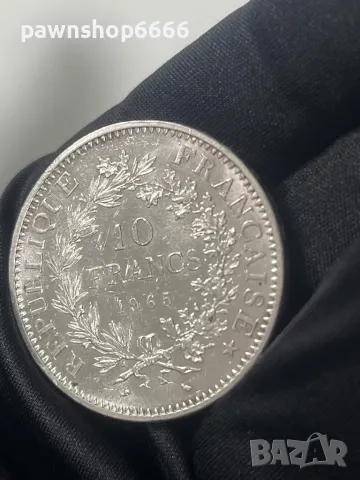 Сребърни монети Херкулес 10 и 50 francs, снимка 7 - Нумизматика и бонистика - 48036315