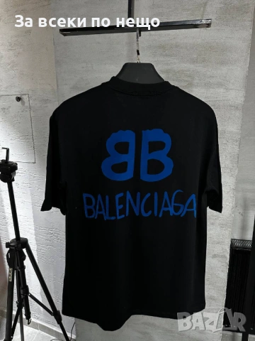 Balenciaga Мъжка Черна Тениска👕Мъжка Блуза С Къс Ръкав В Черен Цвят Код MensPoint70, снимка 3 - Тениски - 53716616