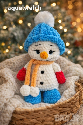 Ръчно Изплетени Снежни Човеци "Амигуруми", снимка 3 - Плюшени играчки - 53023283