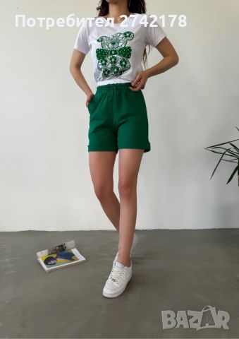 Дамски комплект  Тениска с къси панталони, снимка 5 - Комплекти - 45578928
