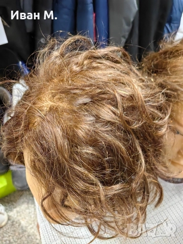 Фризьорски тренировачни глави с естествен косъм , снимка 8 - Фризьорски принадлежности - 52929237