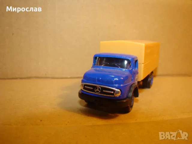 GRELL ?? H0 1/87 MERCEDES  КАМИОН ТИР МОДЕЛ ИГРАЧКА КОЛИЧКА, снимка 2 - Колекции - 48577462