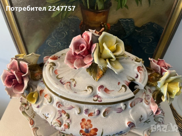 Супник с поднос Bassano, снимка 3 - Антикварни и старинни предмети - 54179603