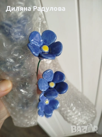 Керамични цветя, снимка 6 - Декорация за дома - 54291464