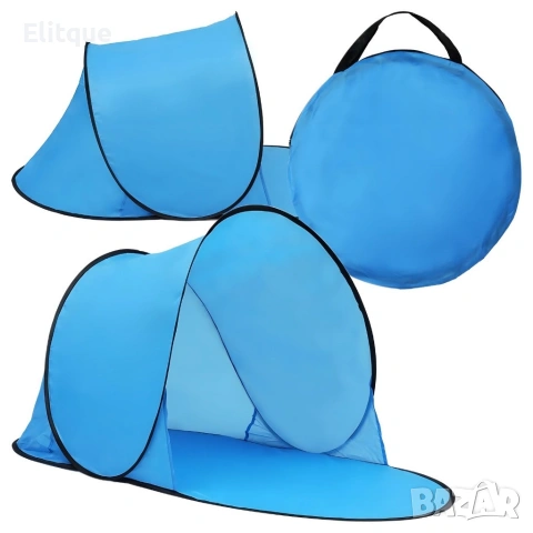 Автоматична плажна палатка с параван, UV защита 30+, 150x150x90 см, снимка 9 - Декорация за дома - 54196009