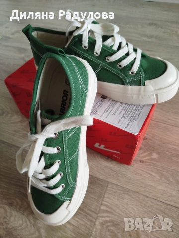 Зелени кецове - 38.5 номер, снимка 10 - Дамски ежедневни обувки - 54201465