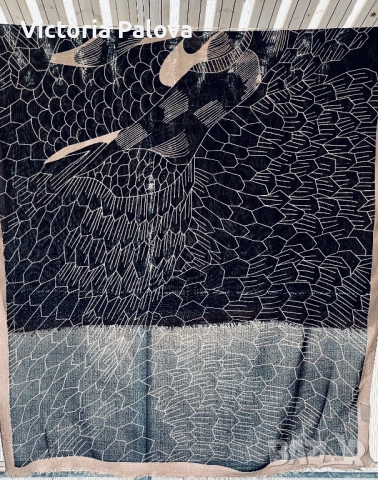 Голям артистичен дизайнерски шал Дания 