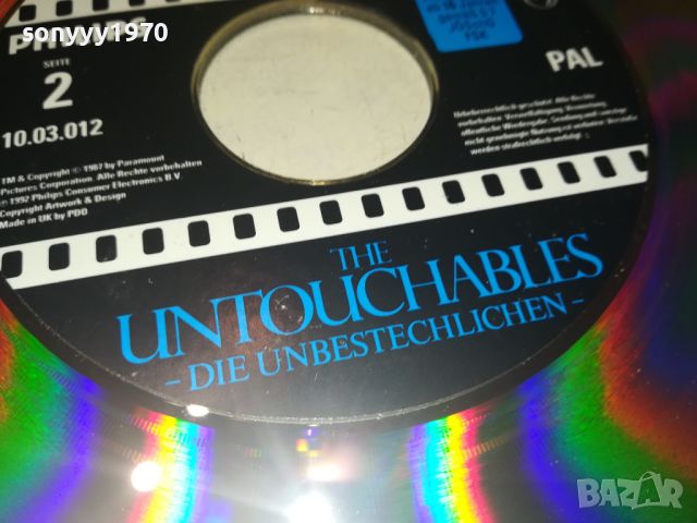 THE UNTOUCHABLES LASER DISC-MADE IN UK-30СМ 0408241017, снимка 16 - DVD филми - 46794981