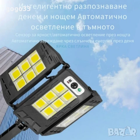 Интегрирана сгъваема соларна стенна лампа W796-9 с дистанционно управление, снимка 11 - Соларни лампи - 51146298