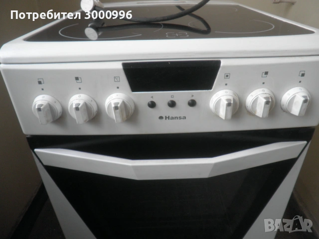 Продавам  готварска  печка  с  керамични  котлони  ., снимка 3 - Печки, фурни - 53490144