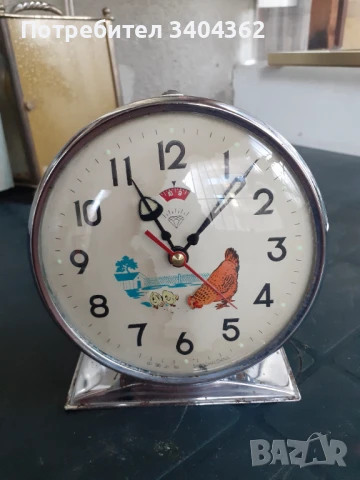 Стар китайски анимиран часовник будилник кокошка с пиленца, снимка 4 - Антикварни и старинни предмети - 50953830