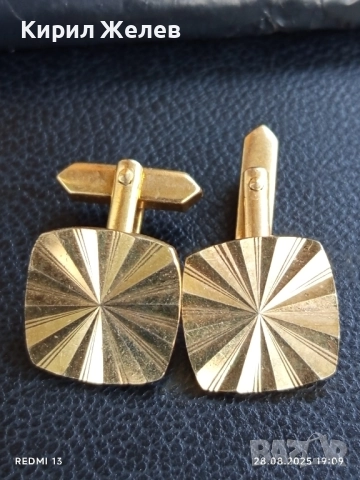 Луксозни ретро бутонели ръкавели позлатени за КОЛЕКЦИЯ ДЕКОРАЦИЯ 43433, снимка 4 - Други ценни предмети - 51526441