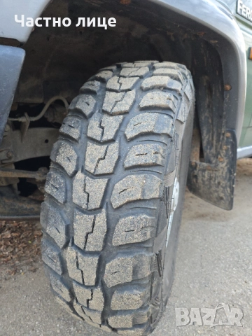 4 броя гуми 235/75/15 Kumho с джанти 5х139.7 за фероза, витара, джимни,нива