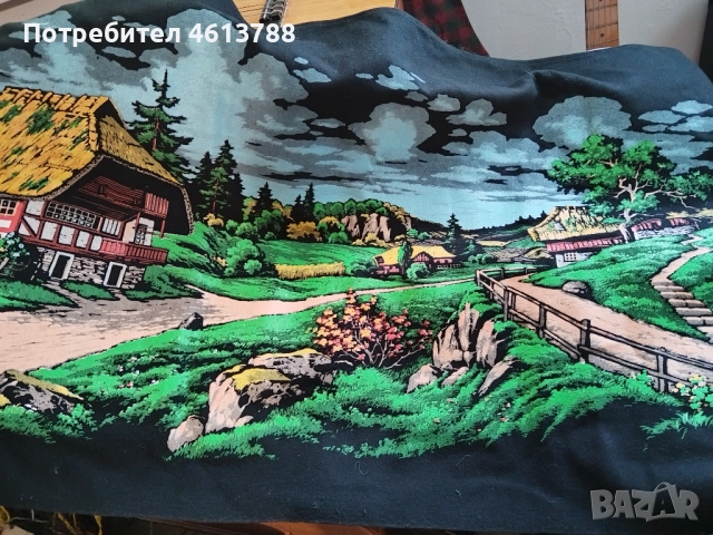 Картина рисувана върху плат кавиьор