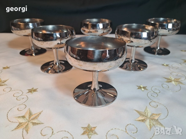 Маркови италиански чаши за сладолед/десерт MEPRA от неръждаема стомана 29/4, снимка 2 - Чаши - 52440725