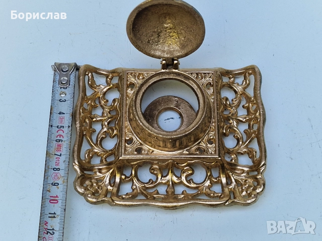 Стара мастилница, снимка 4 - Антикварни и старинни предмети - 51584981