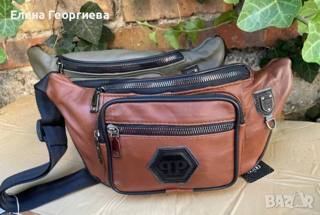 Мъжка чанта за кръста естествена кожа. , снимка 5 - Чанти - 50986805