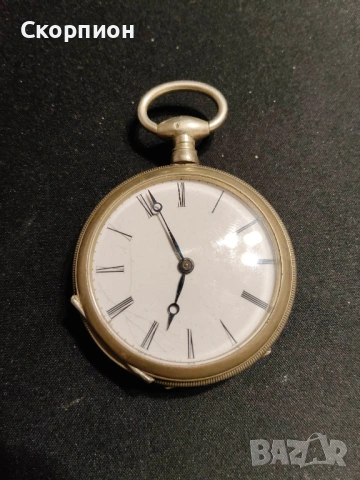 Швейцарски джобен часовник с посребрени капаци 1905г. - 10 РУБИНА , снимка 10 - Джобни - 50777361