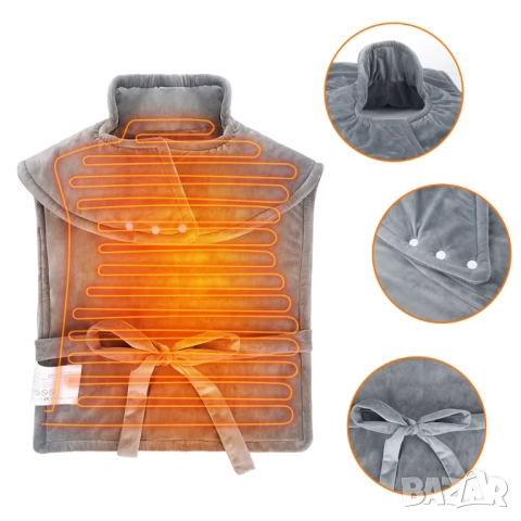 Електрически елек за болки в гърба горещ компрес за шия рамене, гръб, снимка 7 - Други - 52127721