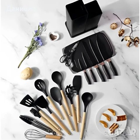 Кухненски комплект от 19 части Cheffinger KSUT01 , снимка 6 - Прибори за хранене, готвене и сервиране - 53207383