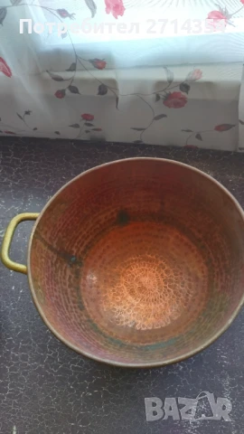 Голяма стара медна купа, снимка 8 - Антикварни и старинни предмети - 51082587
