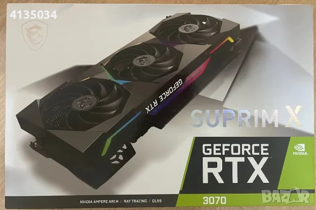 MSI RTX 3070 Suprim X, снимка 1 - Видеокарти - 46416977