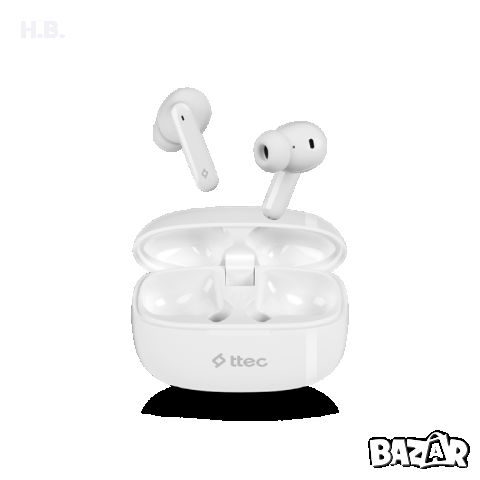 Bluetooth слушалки ttec AirBeat Snap Wireless Headsets - Бели, снимка 2 - Безжични слушалки - 45333204