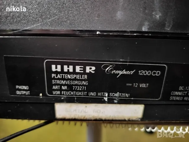 Грамофон UHER Compact 1200CD   -140лв, снимка 6 - Грамофони - 49241540