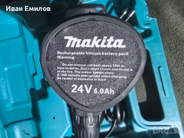 Винтоверт Makita 24 v 6.0 A две батерии, снимка 4 - Винтоверти - 53342782