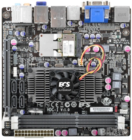 ECS HDC-I V1.0 / Mini ITX Дъно и Процесор + WiFi & Bluetooth, снимка 2 - Дънни платки - 48362684