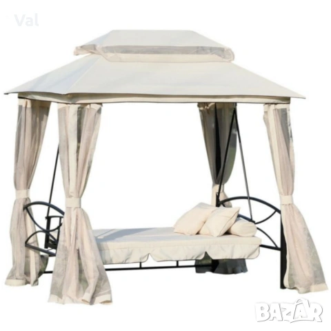 Луксозна градинска шатра с люлка и функция сън за пълен релакс, снимка 3 - Градински мебели, декорация  - 53331435