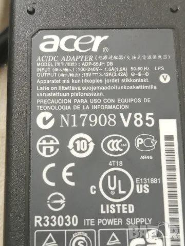Оригинално зарядно за лаптоп ACER, снимка 3 - Части за лаптопи - 49610786