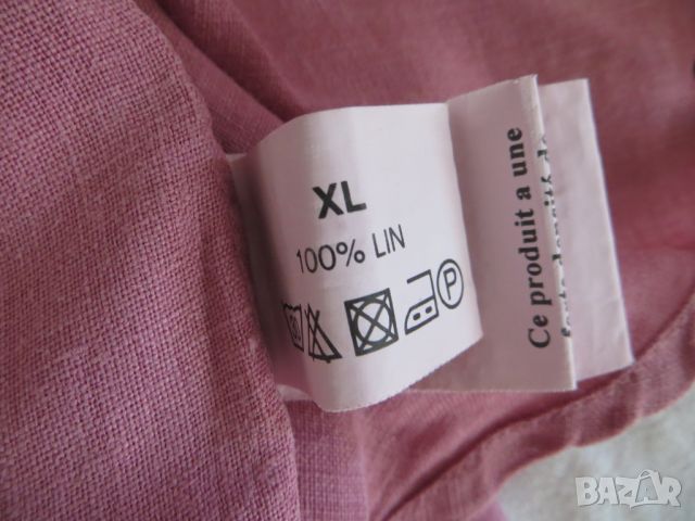 Мъжка риза с дълъг ръкав от лен Monoprix Homme, снимка 6 - Ризи - 45891452