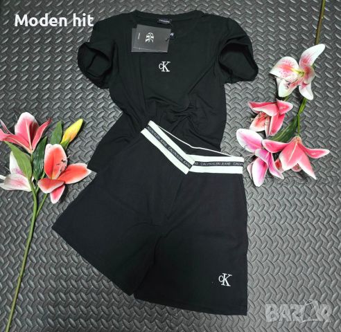 Calvin Klein дамски летен комплект - тениска и паталонки висок клас реплика, снимка 2 - Комплекти - 46342401