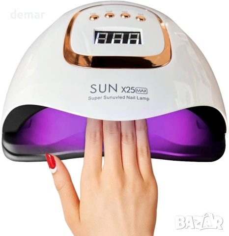 380W UV LED лампа за нокти с 81 LED, 4 настройки на таймера, автоматичен сензор, LCD дисплей