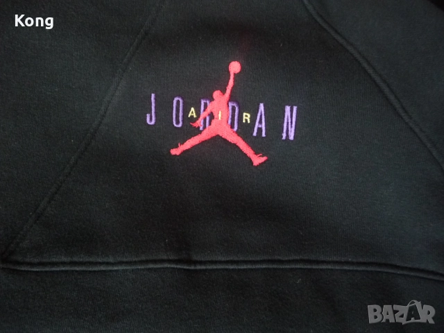 винтидж Nike Air Jordan citrus hoody мъжко яке Найки с качулка Еър Джордан суичър Оригинал, снимка 7 - Баскетбол - 52536853