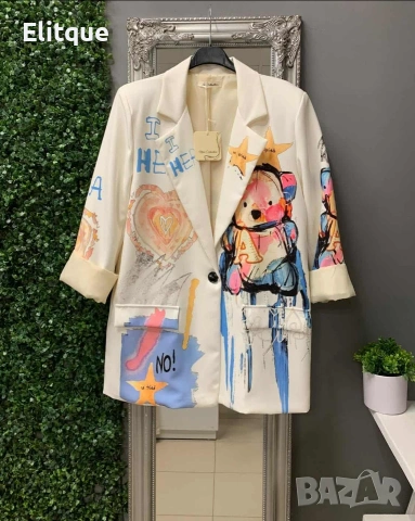 сако с интерес принт 