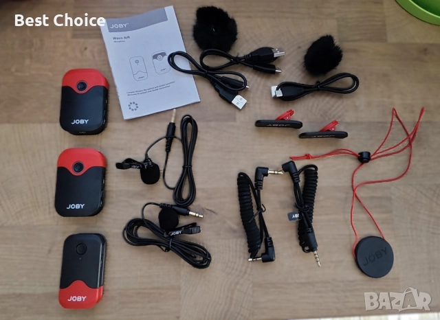 JOBY Wavo AIR, компактна безжична микрофонна система с двоен предавател, снимка 9 - Микрофони - 52931912