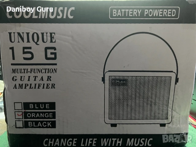 Усилвател за китара Coolmusic 15G Преносим Bluetooth китарен усилвател, 2-лентов китарен усилвател, , снимка 6 - Ресийвъри, усилватели, смесителни пултове - 50707730
