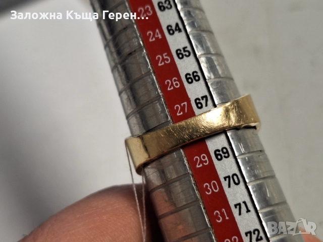Мъжки залтен пръстен 4,14гр., снимка 5 - Пръстени - 52874980