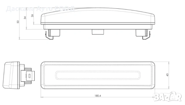 1бр. ЛЕД НЕОН LED габарит за таван кабина за Scania R P G 2004-2016г., снимка 7 - Аксесоари и консумативи - 24017378