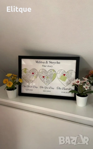 рамка с послание ,снимка за Свети Валентин,рожден ден или празник 