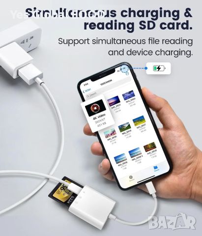 Apple SD карта или USB четец с Lightning конектор един бр., снимка 5 - Аксесоари за Apple - 46305047