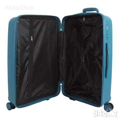 Куфар на колелца-42.5x24x66 см./ син куфар на колелца, снимка 7 - Куфари - 50644564