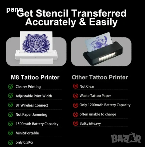 Tattoo printer / Термален тату принтер, снимка 4 - Друго оборудване - 53561416