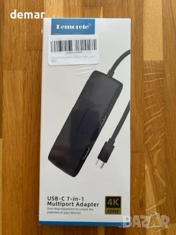 Докинг станция Lemorele за два монитора - 7-в-1 USB-C хъб с 2 HDMI 4K@60Hz, USB 3.0 и 3хUSB 2.0, снимка 10 - Кабели и адаптери - 50592316