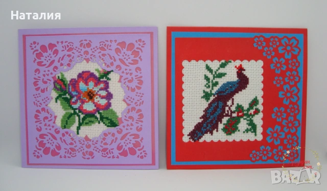 Ръчно бродирани картички за различни поводи, снимка 13 - Декорация за дома - 53558715