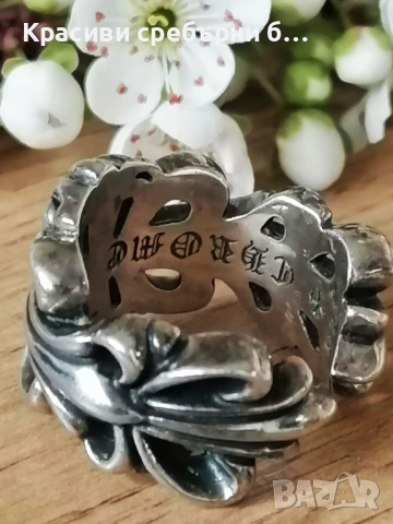 Оригинален сребърен пръстен chrome hearts 18.86гр, снимка 4 - Пръстени - 53985270